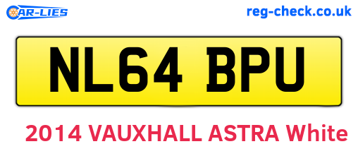 NL64BPU are the vehicle registration plates.