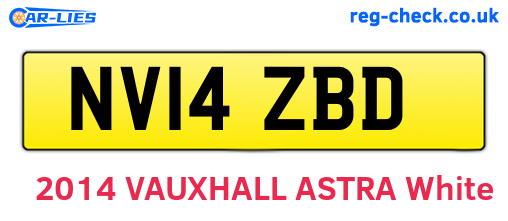 NV14ZBD are the vehicle registration plates.