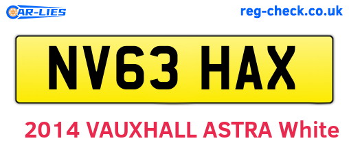 NV63HAX are the vehicle registration plates.