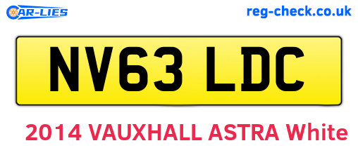 NV63LDC are the vehicle registration plates.