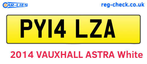 PY14LZA are the vehicle registration plates.