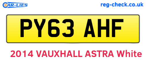 PY63AHF are the vehicle registration plates.