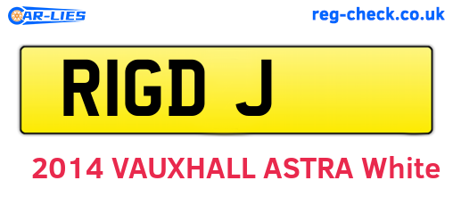 R1GDJ are the vehicle registration plates.