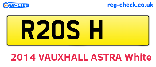 R2OSH are the vehicle registration plates.
