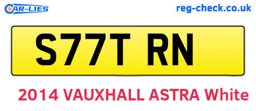 S77TRN are the vehicle registration plates.