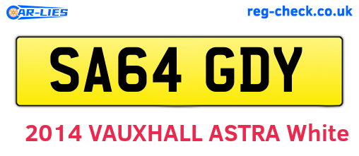 SA64GDY are the vehicle registration plates.