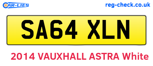 SA64XLN are the vehicle registration plates.