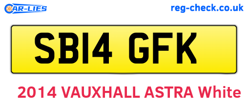 SB14GFK are the vehicle registration plates.