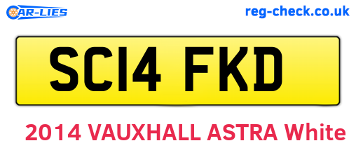 SC14FKD are the vehicle registration plates.