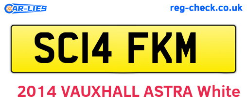 SC14FKM are the vehicle registration plates.