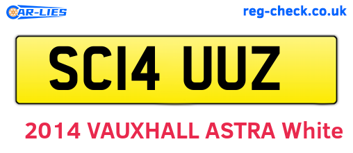SC14UUZ are the vehicle registration plates.