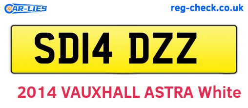 SD14DZZ are the vehicle registration plates.
