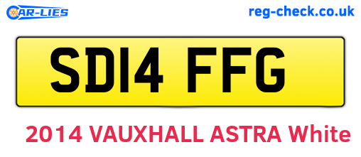 SD14FFG are the vehicle registration plates.