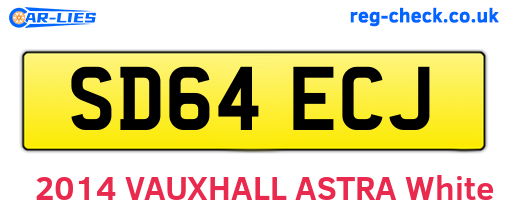 SD64ECJ are the vehicle registration plates.