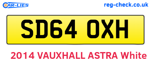 SD64OXH are the vehicle registration plates.