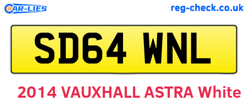 SD64WNL are the vehicle registration plates.