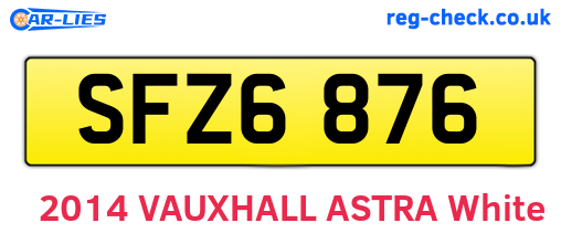 SFZ6876 are the vehicle registration plates.