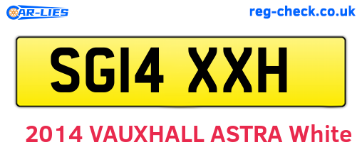 SG14XXH are the vehicle registration plates.