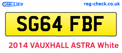 SG64FBF are the vehicle registration plates.
