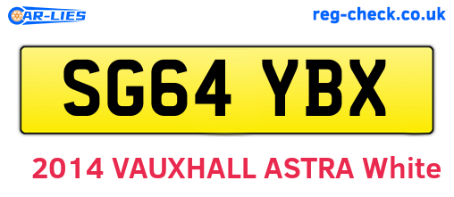 SG64YBX are the vehicle registration plates.
