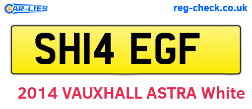 SH14EGF are the vehicle registration plates.