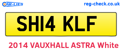 SH14KLF are the vehicle registration plates.