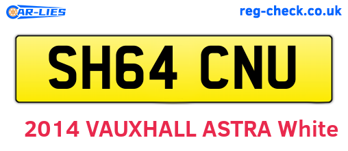 SH64CNU are the vehicle registration plates.