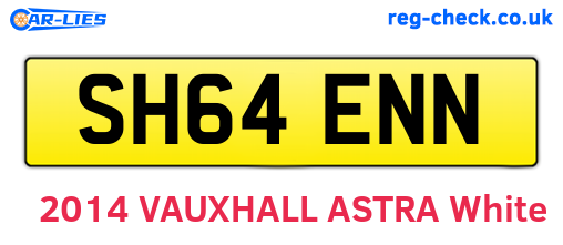 SH64ENN are the vehicle registration plates.