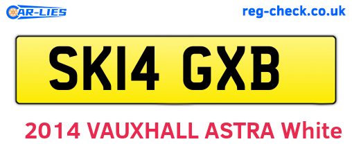 SK14GXB are the vehicle registration plates.