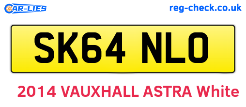SK64NLO are the vehicle registration plates.