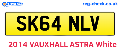 SK64NLV are the vehicle registration plates.