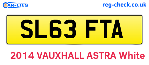 SL63FTA are the vehicle registration plates.