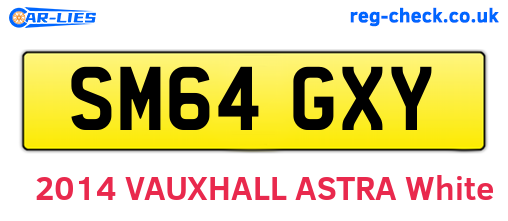 SM64GXY are the vehicle registration plates.