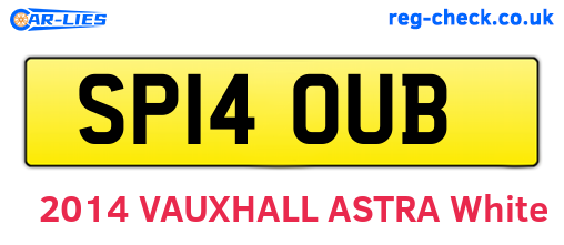 SP14OUB are the vehicle registration plates.