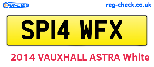 SP14WFX are the vehicle registration plates.