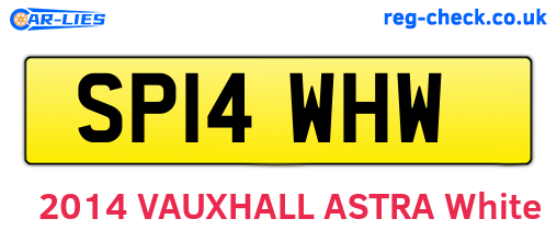 SP14WHW are the vehicle registration plates.