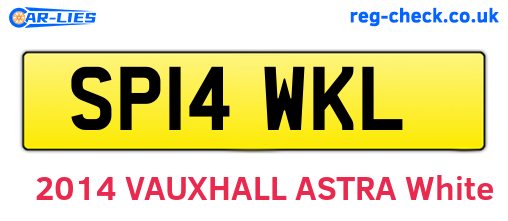 SP14WKL are the vehicle registration plates.