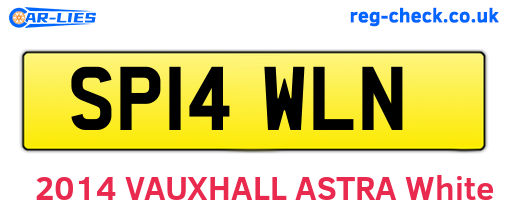 SP14WLN are the vehicle registration plates.
