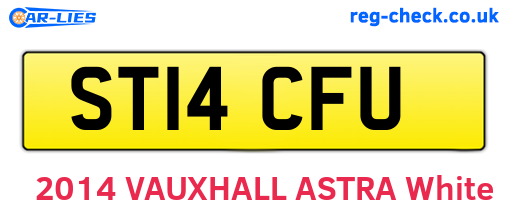 ST14CFU are the vehicle registration plates.