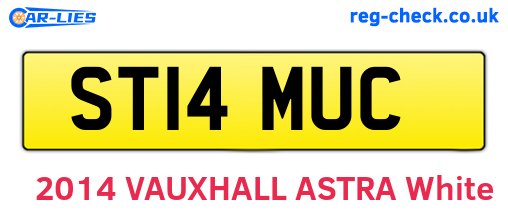 ST14MUC are the vehicle registration plates.