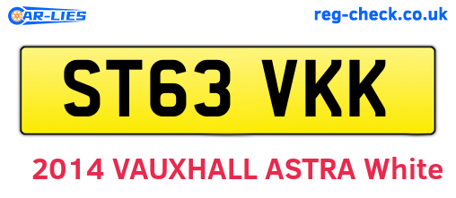 ST63VKK are the vehicle registration plates.
