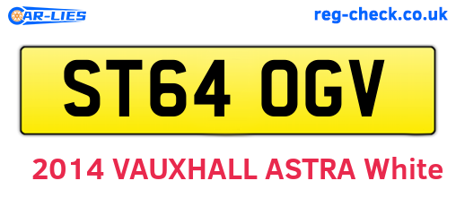 ST64OGV are the vehicle registration plates.