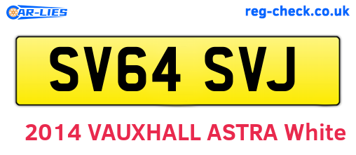 SV64SVJ are the vehicle registration plates.