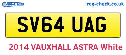 SV64UAG are the vehicle registration plates.