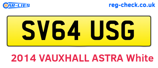 SV64USG are the vehicle registration plates.