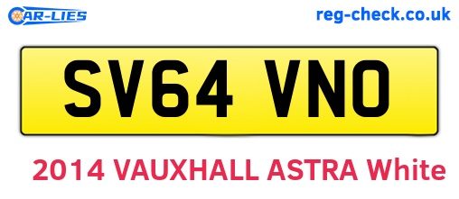 SV64VNO are the vehicle registration plates.