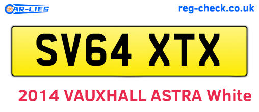 SV64XTX are the vehicle registration plates.