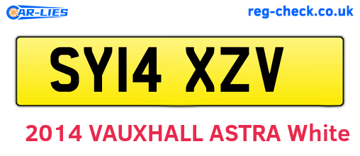 SY14XZV are the vehicle registration plates.