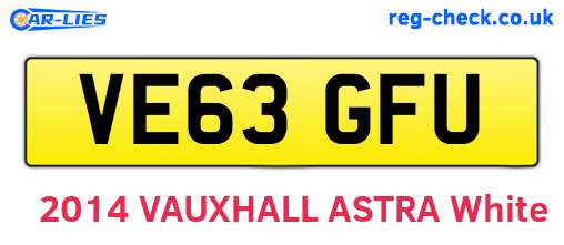 VE63GFU are the vehicle registration plates.