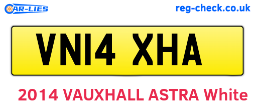 VN14XHA are the vehicle registration plates.